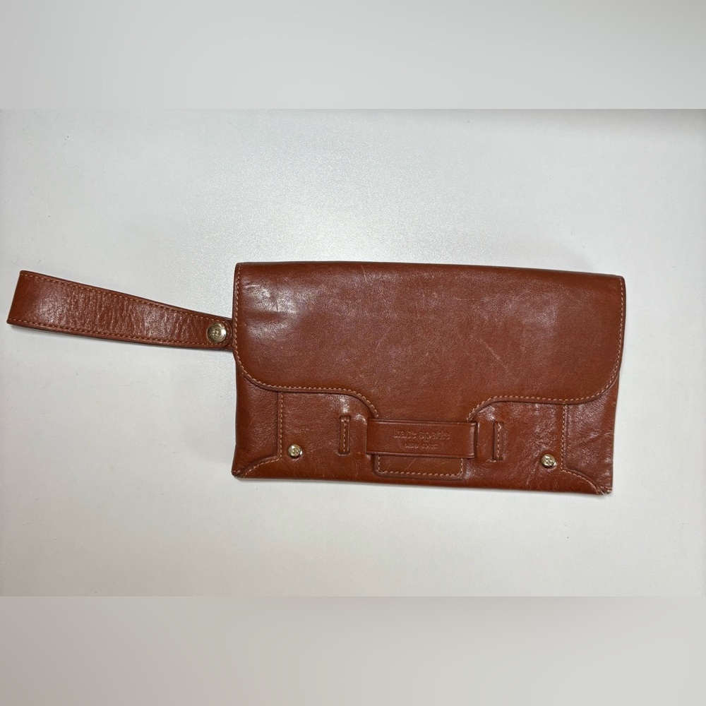 Kate Spade Leather Clutch Purple Floral Interior